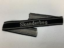 WWII GERMAN WAFFEN SS "Skanderbeg" CUFFTITLE