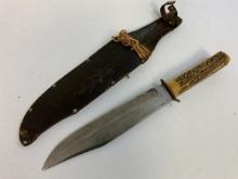 VINTAGE YORK CUTLERY SOLINGEN GERMANY ORIGINAL BOWIE KNIFE WITH SHEATH