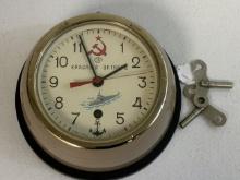 USSR NAVY SHIPS SUBMARINE WALL CLOCK