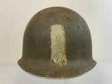 WWII US M1 FIXED BALE STEEL HELMET WITH CAPAC LINER