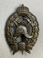 IMPERIAL RUSSIA FIREMEN FIRE BRIGADE MEMBER BADGE