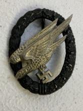 WWII GERMAN LUFTWAFFE PARATROOPER Fallschirmjager BADGE