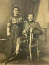 IMPERIAL RUSSIA ANTIQUE CABINET PHOTO PORTRAIT ARMY FAMILY MAN WITH SWORD AND MEDALS