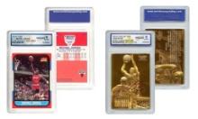 Gold Kobe Bryant & Michael Jordan Rookie Card Set