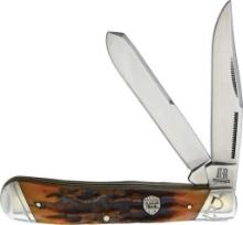 Rough Ryder RR1789 Brown Stag Trapper Knife