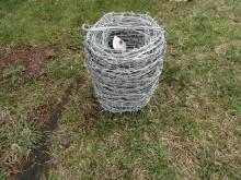 New galvanized barb wire