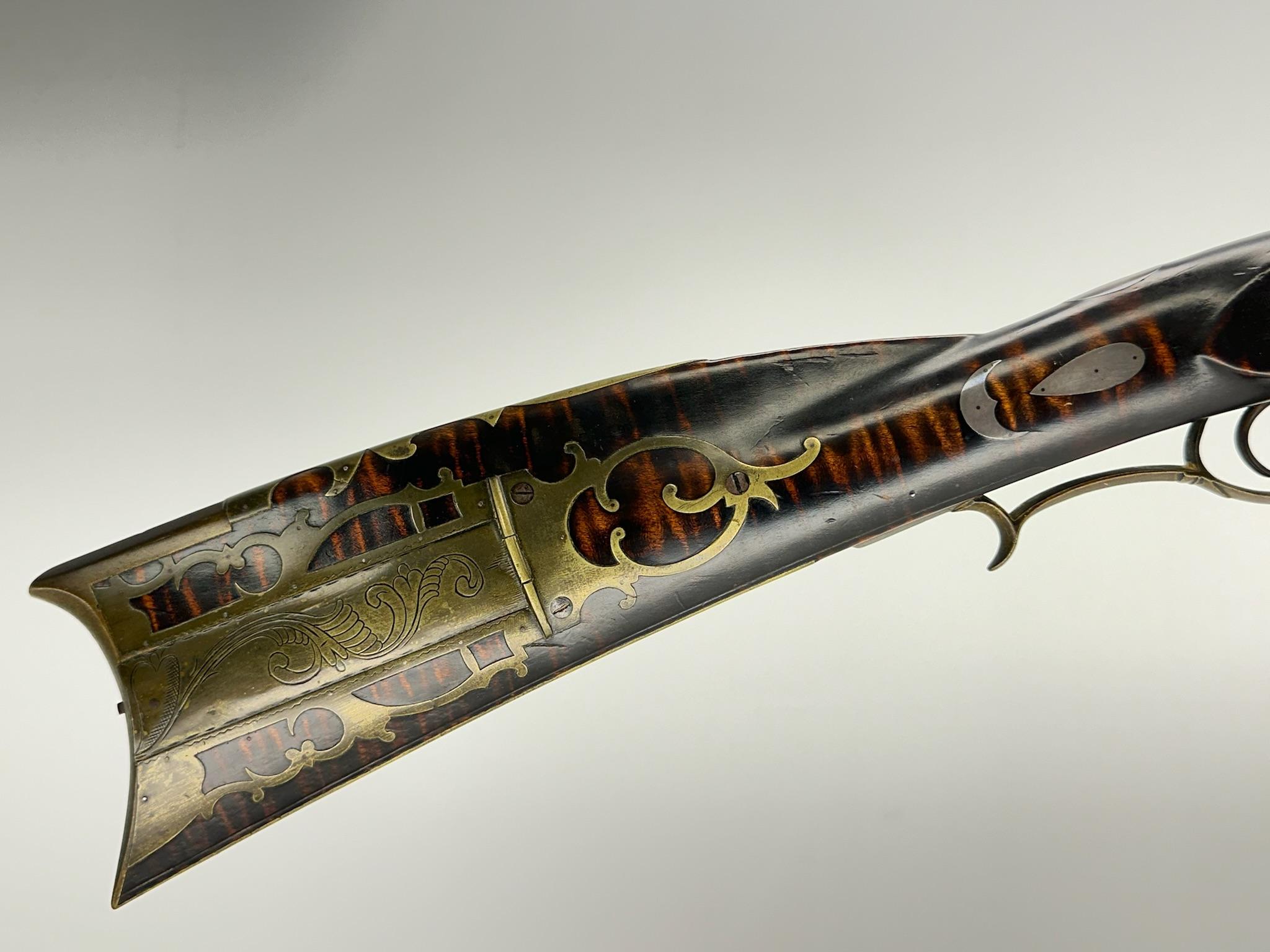 C. 1840 Mule Ear PA Longrifle by Levi Kaup