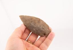 A 3-3/4" Dovetail Point Made of Brown Chert.