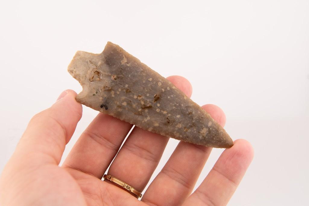 A 4" Archaic Stemmed Blade Found in Texas.