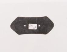 A 4' Bipointed Hopewell Gorget made From Black Slate