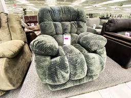 Extra cushioned rocking recliner chair
