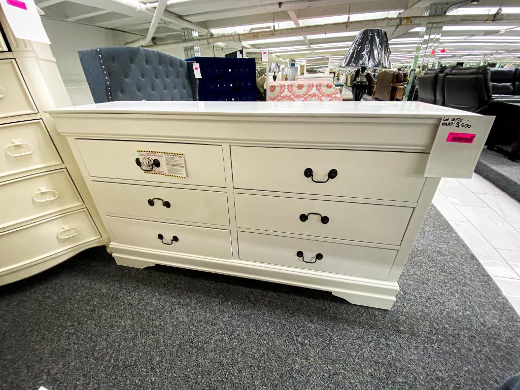 Traditional white dresser