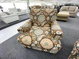 Floral accent chair