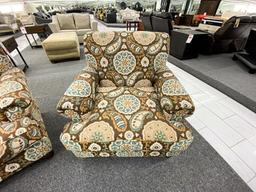 Floral accent chair