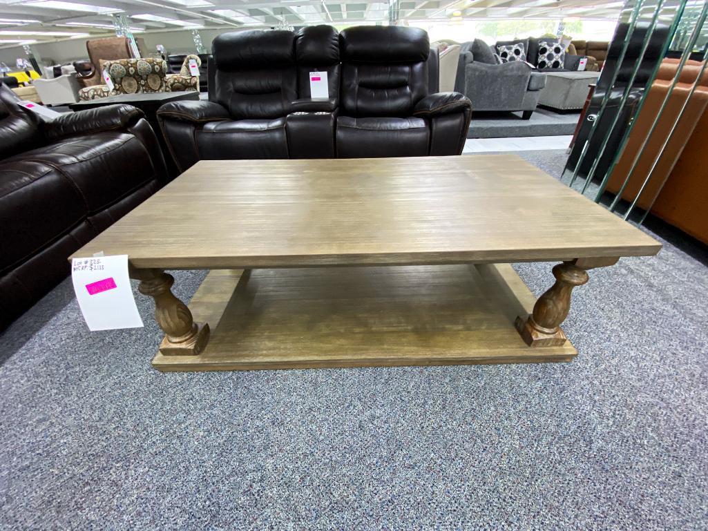 Traditional light brown coffee table