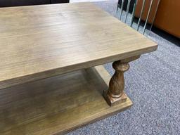 Traditional light brown coffee table