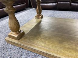 Traditional light brown coffee table