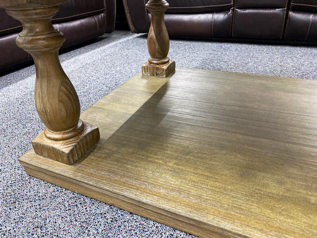 Traditional light brown coffee table