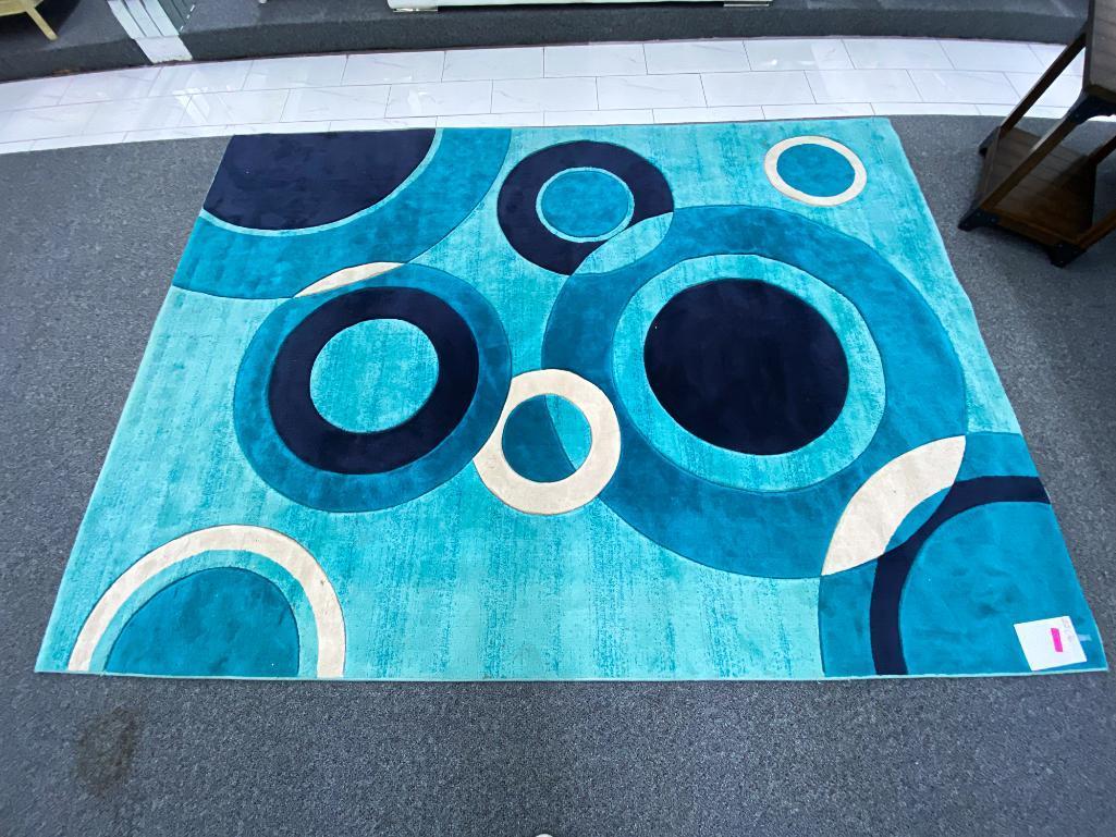Teal rug 7x9 ft