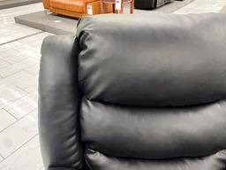 Black leather reclining chair