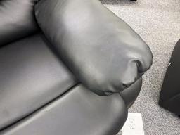 Black leather reclining chair