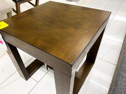 Traditional wood end table
