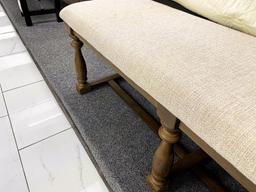 Traditional cream bench