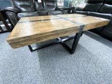 Modern style wood/ metal coffee table