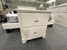 Traditional white nightstand