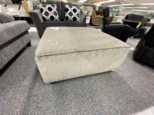 Gray square ottoman