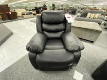 Black leather reclining chair