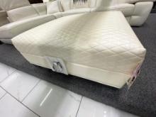 White leather ottoman