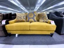 Mustard yellow loveseat