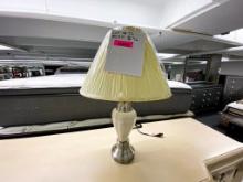 Traditional lamp with shade, cream color