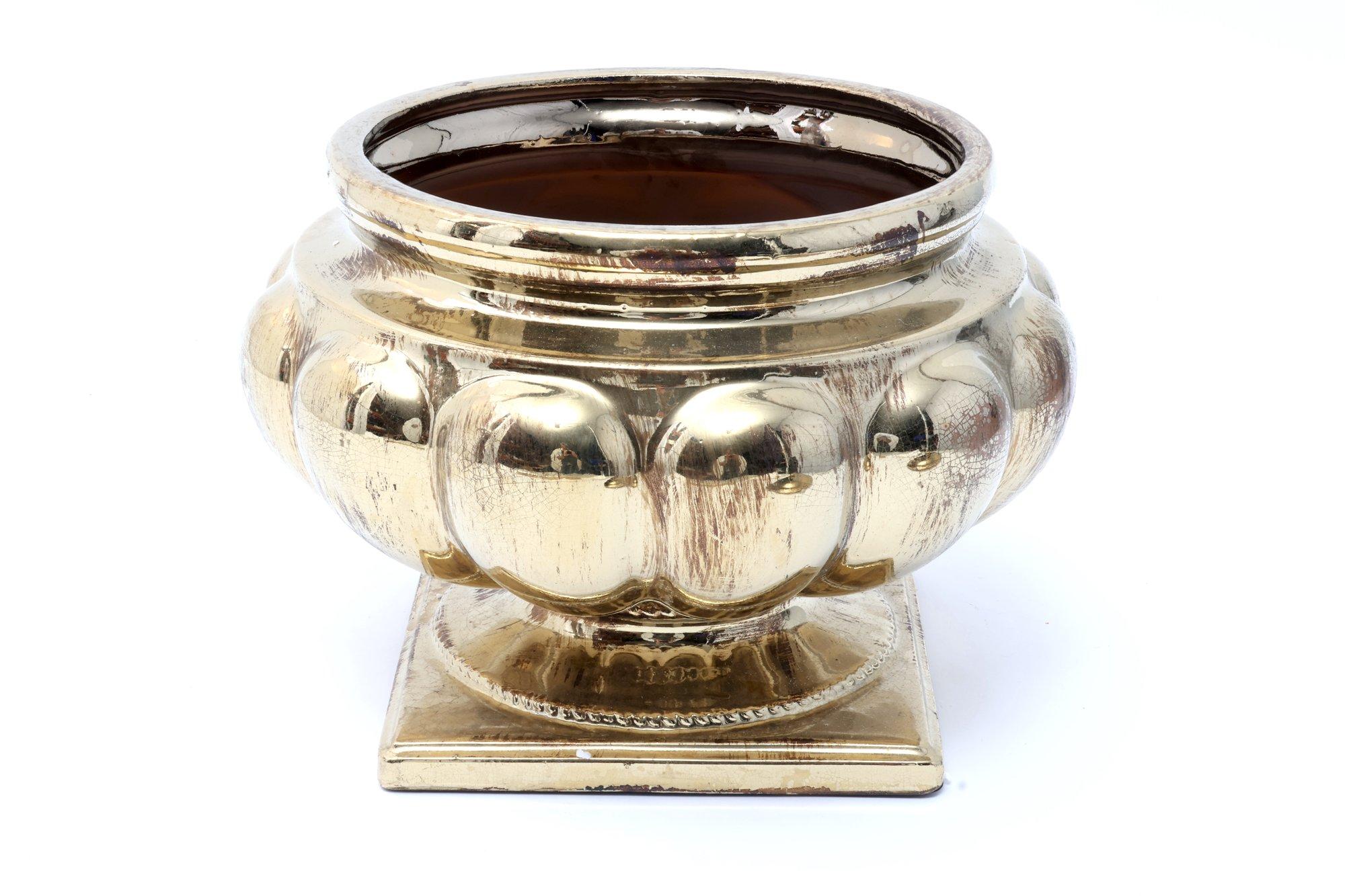 gold covered lazu susan Urn