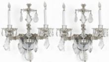 Drop Crystal 2 Light Wall Sconces