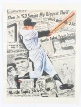 Mickey Mantle Lithograph By Robert Stephen Simon Edition 87/750