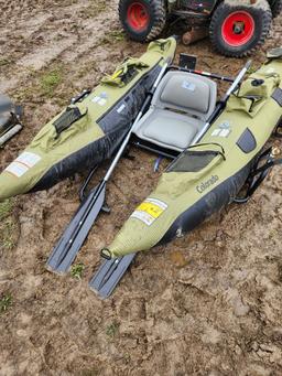 Inflatable pontoon fising kayak