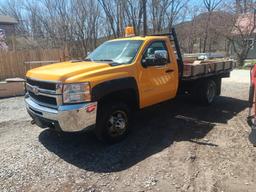 2008 Chevy Duramax 3500 single cab flat bed truck