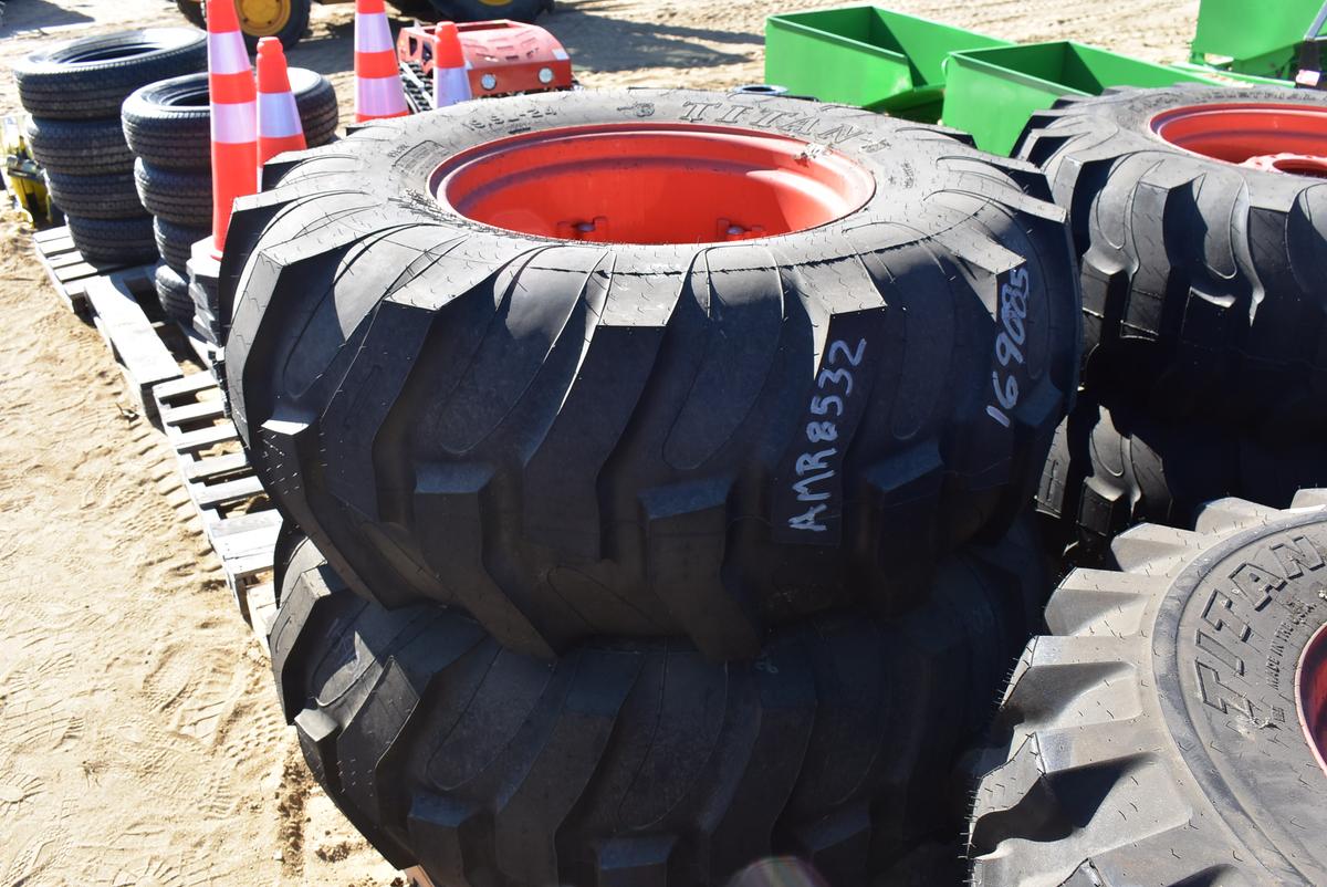 Pair of tires on Kubota rims