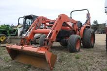 Kubota L4330 4WD tractor with loader and backhoe