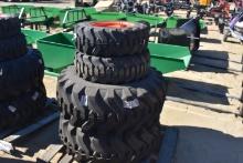 Set of front and back tires with Kubota rims