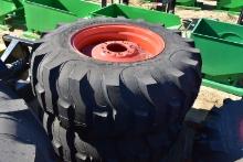 Pair of Titian tires on Kubota rims