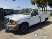 (Dixon, CA) 2000 Ford F250 Pickup Truck Runs & Moves, Crane Condition Unknown, No Controller