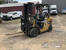 (Charlotte, NC) 2013 Caterpillar 2P5000, 4,500# Solid Tired Forklift Runs, Moves & Operates) (Missin
