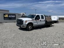 2016 Ford F350 4x4 Crew-Cab Flatbed Truck Runs & Moves