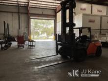 (Pinellas Park, FL) 2015 Toyota 8FG80U Solid Tired Forklift, Indoor Wearhouse Used. Runs, Moves & Op