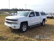 2017 Chevrolet Silverado 1500 4x4 Crew-Cab Pickup Truck Runs & Moves, Front Air Dam Missing (in bed)