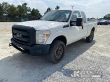 2015 Ford F250 4x4 Extended-Cab Pickup Truck Runs & Moves) (Check Engine Light On, ABS Light On, Tra