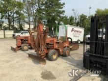 (Chesapeake, VA) 1998 Ditch Witch 3700 Rubber Tired Trencher Runs, Moves & Operates